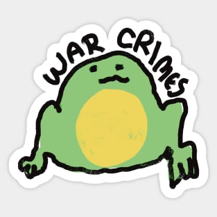 War Crimes Frog Sticker